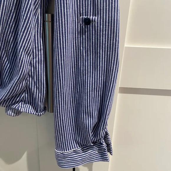 Blue & White Striped Button Down Shirt - Picture 4 of 7